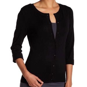 Pointelle Trim Cardigan
